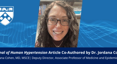 Journal of Human Hypertension Article Co-Authored by Dr. Jordana Cohen Image